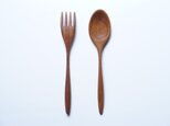 木のカレースプーン&フォーク大セット（ウォルナット）