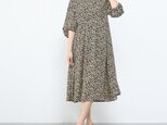花柄 シフォン リボン ワンピース ♪オーダーサイズ可の画像