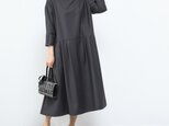 【即納】フォーマル　タック　ゆったり　ワンピース・グレー♪オーダーサイズ可の画像
