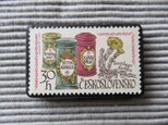 チェコスロバキア 切手ブローチ8150の画像