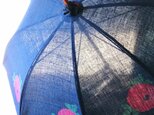 日傘紬（ネイビー万寿菊）28208の画像