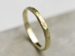 つや消し槌目 真鍮ドームプレーンリング 2.5mm幅 マットハンマー｜BRASS RING｜831の画像