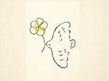 ポストカード「⑲鳥と花　プルメリア」3枚～　絵葉書｜紙雑貨｜イラスト