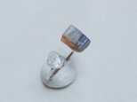 【一点もの】 カイヤナイト & クォーツ(水晶) 鉱物原石 フリーサイズリング 天然石 パワーストーン (No.2254)の画像