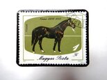 ハンガリー「馬の切手」ブローチ　123の画像
