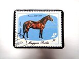 ハンガリー「馬の切手」ブローチ　124の画像