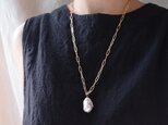 送料無料【2way】バロックパール × チェーンネックレス／fishtail ・baroque pearl