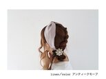 【新作SALE】 linen turban／リネンの経年変化を楽しむリネンヘアバンド／リネンツイストターバン／アンティークモーブの画像