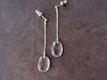 ラスト１点／Crystal Earrings【Silver】水晶 ローズカット クリスタル