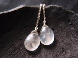 送料無料【SV】White Moonstone／石ころピアス【SV】Large