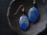Lapis lazuli × Tourmaline バイカラーピアス／ラピスラズリ×トルマリン