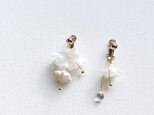 Crepe Earrings/Pierces [ White ]の画像