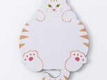 猫雑貨・ねこまみれ|木製コースター/プレート【 腹見せ】