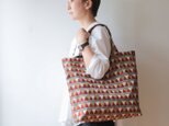 Hand block print kinchaku bag / sankakuの画像