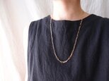 【60cm】Plane Necklace／チェーンネックレス【留め具：カニカン＋パール】（Medium）の画像