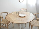直径90cm/OAK無垢/丸テーブル/ラウンドテーブル/ダイニングテーブル/高さ指定/脚カラー選択/ホワイト/1本脚