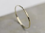 槌目 真鍮プレーンリング 0.8mm幅 ハンマー｜BRASS RING｜863の画像