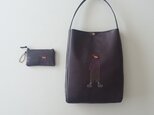 annco  leather shoulder bag [dark purple]の画像