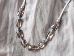 Rectangle Shine Short Necklace（スモーキークォーツ）の画像
