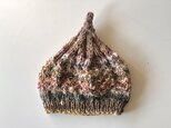 １点限定！　どんぐりニット帽子　野呂英作毛糸使用　オータムグラデーションの画像
