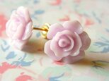 ＊ワンコイン￥500＊Roseピアス(Lavender)の画像