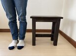 【天然木スツール ダークウォールナット】シンプルで丈夫な踏み台・飾り台にも使える木製ベンチ　サイズオーダー可