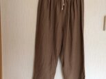 サルエル風パンツ　綿麻ベージュ