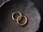 【残りわずか】Hoop earrings【SV】フープピアス／Large／gold