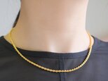 Wide rope chain necklace チェーンネックレス　18KGP　ゴールド　チョーカーの画像