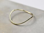 鏡面 真鍮ウェーブプレーンリング 0.8mm幅 グロス｜BRASS RING｜873の画像