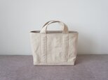 TOTE BAG -bicolor- (M) / ecru × mushroomの画像