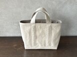 TOTE BAG -bicolor- (M) / ecru × mushroom