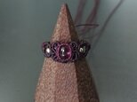 【マクラメ】ピンクトルマリンの指輪【10月誕生石】の画像