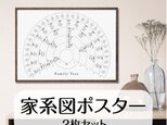 書き込みできる 家系図 ポスター A2サイズ 2枚セット インテリア ルーツ 知育の画像