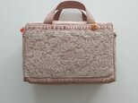 antique lace bag [pink beige]の画像
