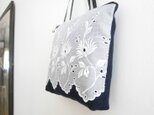 chic&chic 花刺繡×linen PouchBagの画像