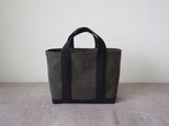 TOTE BAG -bicolor- (M) / graybrown × blackの画像