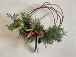 素朴な森のクリスマスリース（ピンクペッパー）