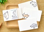 ねこのメッセージカード〈10枚入〉名刺サイズ ミニカード ラッピング ギフト プレゼント バレンタイン 誕生日 動物 猫