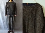 【完成品】こげ茶カラーネップwoolニット×cottonニット　総裏すっきりプルの画像