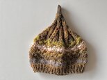 １点限定！　どんぐりニット帽子　野呂英作毛糸使用　マロングラデーションの画像