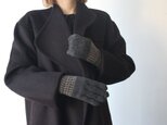 カシミヤ100：% PERCENT 手袋 （ブラック）ホールガーメント・指暖・スマホ対応・ギフトBOX（男女兼用フリーサイズ）の画像