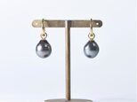 BlackPearl / K18YG earring 【like earrings】