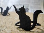 猫のブックマーク・黒10匹の画像