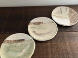 灰釉&灰志野&泥彩　白土　四寸　小皿　(12㎝ round saucer)の画像