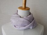 cashmere compact muffler lavenderの画像