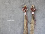【お正月】古代米と紅白の実のしめ縄(１つ)　　　　しめ縄　変わりしめ縄　　しめ飾りの画像