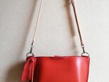 mini shoulder bag　チャイニーズレッド　オイルレザーの画像