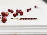 【ヘアピン】ガーネット・1月誕生石 深い赤