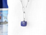 Oval Chain Pendant -blue cube-の画像